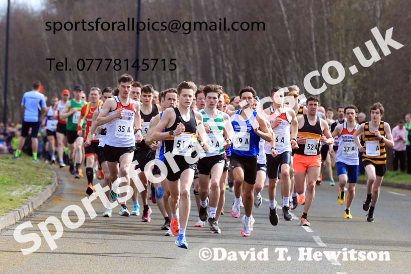 Senior mens 2024 Elswick Harriers Good Friday Relays, Newburn, Newcastle Upon Tyne  Photo: David T. Hewitson/Sports for All Pics